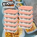 kit 10 potes plástico hermético 785ml sanremo