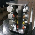 Porta Temperos Condimentos 16 Potes Giratorio Quadrado Inox – Mm House