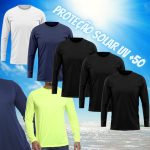 Kit 5 Camiseta DF Masculina Manga Longa Proteção Solar UV +50 Segunda Pele