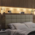 Cabeceira Cama de Casal Ofertamo Queen 1,60m – Bege Claro