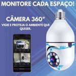 Camera Wifi Lampada Segurança 360 Ip Full Hd Visão Noturna