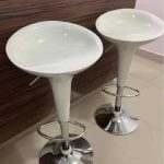 Banqueta Alta Giratória Branca – BQT-BR1 2 Peças Otello