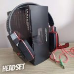 Headset Gamer P2 Preto/Vermelho Multilaser