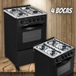Fogão 4 Bocas Esmaltec Acendimento Automático Caribe (2 Cores)