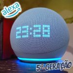 Echo Dot 5ª geração com Relógio