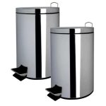 Kit com 2 Lixeiras Inox 5 Litros – Just Home