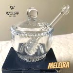 Wolff Pearl Meleira com Colher de Cristal, Transparente, 10 x 8 x 7 cm