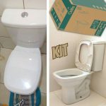 Kit Bacia com Caixa, Assento Polipropileno