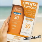 Cenoura e Bronze Kit Protetor Solar Corpo FPS 30 200ml + Facial FPS 30 50g