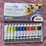 Aquarela Wfrs à Base de Água Pentel Arts 12 Cores
