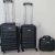 Kit Mala Bordo de Viagem 10kg com Frasqueira 3 Unidades (Preto)