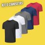 Kit 5 Camisetas Masculinas Básicas Lisa Poliéster Premium