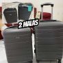 Kit 2 Malas de Viagem de Bordo Carry On Cinza Fibra Abs 20″ e 18″