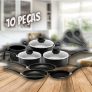 Conjunto De Panelas 10 Peças Antiaderente Preto – ARNIX