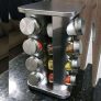 Porta Temperos Condimentos 16 Potes Giratorio Quadrado Inox – Mm House