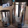 Kit Lixeira Inox com Pedal e Tampa 3L e 12L