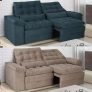 Sofá Retrátil Reclinável 4 Lugares Velosuede – Cristal Next Sofás