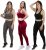 Kit 3 Conjuntos Fitness Feminino Calça Legging e Top