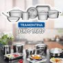 Jogo de Panelas Tramontina Solar em Aço Inox