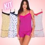 Kit com 4 Baby Dolls Thais
