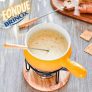 Aparelho de Fondue Cerâmica Brinox Amarelo 9 Peças