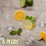 Jogo de Taças para Água Vidro 6 Peças 365ml