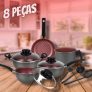 Conjunto Panelas Elegan Prime 8 Peças Grafite