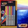 Pincel Marcador Permanente BIC Marking, Color Pastel, Ponta Média, 6 Cores