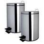 Kit com 2 Lixeiras Inox 5 Litros – Just Home
