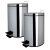 Kit com 2 Lixeiras Inox 5 Litros – Just Home