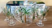 Conjunto de Jarra 1,5L e Copos 230ml de Vidro Haus Coqueiro
