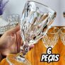 Jogo de Taças para Bebidas de Vidro 330ml – 6 Peças Haus Diamond Empire