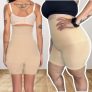 Cinta Modeladora Shorts Plus Size 2 Pele 4 Barbatanas De Aço