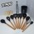 Kit 12 Utensílios De Cozinha Em Silicone E Cabo De Madeira