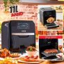 Fritadeira sem Óleo Airfryer Arno Oven & Grill Expert Preta 11L Forno Inox Digital 1800W