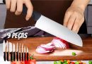 Jogo De Facas Chef 9 Peças Com Lâminas Em Aço Inox palisad