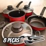 Conjunto Elegan Vermelho Teflon 08 Peças