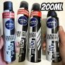 NIVEA MEN Desodorante Antitranspirante Aerossol Invisible Black & White 200ml
