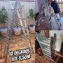Escada Articulada de Alumínio Multifuncional 12 Degraus 4×3 Multifuncional – Garden Life