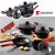 Jogo de Panelas Bergner Antiaderente de Alumínio Preto 4 Peças