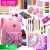 Kit Material Escolar Feminino Completo Com Sem Mochila Escolar Feminina Estojo Escolar Feminino Rosa