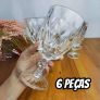 Jogo C/ 6 Taças Vidro Diamond Transparente – Treelar